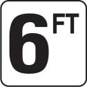 6 with FT 6x6 Stick-On, 4" Numbers, Vinyl