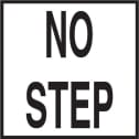 No Step 6x6 Tile, 2" Letters, Smooth (Waterline)