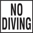 NO DIVING 6x6 Tile, 4" Numbers, Smooth (Waterline), Depth Marker