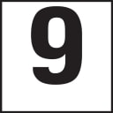 9 6x6 Tile, 4", Top Print Numbers, Smooth (Waterline), Depth Marker