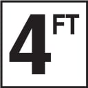 4 with FT 6x6 Tile, 4" Numbers, Smooth (Waterline), Depth Marker