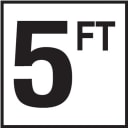 5 with FT 6x6 Tile, 4" Numbers, Smooth (Waterline), Depth Marker