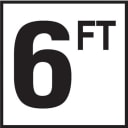 6 with FT 6x6 Tile, 4" Numbers, Smooth (Waterline), Depth Marker