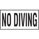 NO DIVING 6x12 Tile, 4" Letters, Non-Skid (Deck)