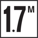 1.7 with M 6x6 Tile, 4" Numbers, Smooth (Waterline), Depth Marker