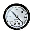 2" Steel Vacuum Gauge, 0-30 psi, 1/4" Back Mount