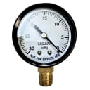 2" Steel Vacuum Gauge, 0-30 psi, 1/4" Bottom Mount