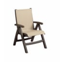 Belize Midback Folding Sling Chair Khaki on Bronze Mist Frame