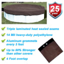 21' Round Above Ground Ultra Premium Winter Pool Cover, 25 Year Warranty