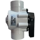 FPI Slip x Slip Valve 2-Way Port with Teflon Seals, 1.5" x 2" White Body with Black Top