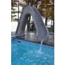 Tidal Wave Pool Slide, Gray Granite, Right Turn