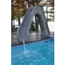 Tidal Wave Pool Slide, Grey Granite, Left Turn