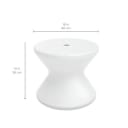 Signature Collection 14" Side Table with Umbrella Hole White