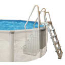 Ground-to-Step Entry Above Ground Pool Ladder For Use with Step-1X