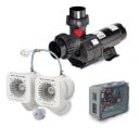 Badu Stream II Swimjet System with Square Cover, 2 Jets,  4.0 HP 1 PH