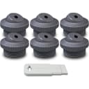 Grey 3/8" Directional Flow Eyeball Inlet Jet, Standard 1-1/2" Thread, Pack Of 6 Fittings With Installation Tool