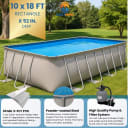 Soft Sided Frame Above Ground Swimming Pool Package, 10' x 18' Rectangle 52" Tall