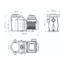 Variable Speed Pool Pump, 1.5 Threaded Ports, 1.5HP