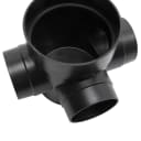 300, Spee-D 6" Black Round Catch Basin Drain, 3 Outlets