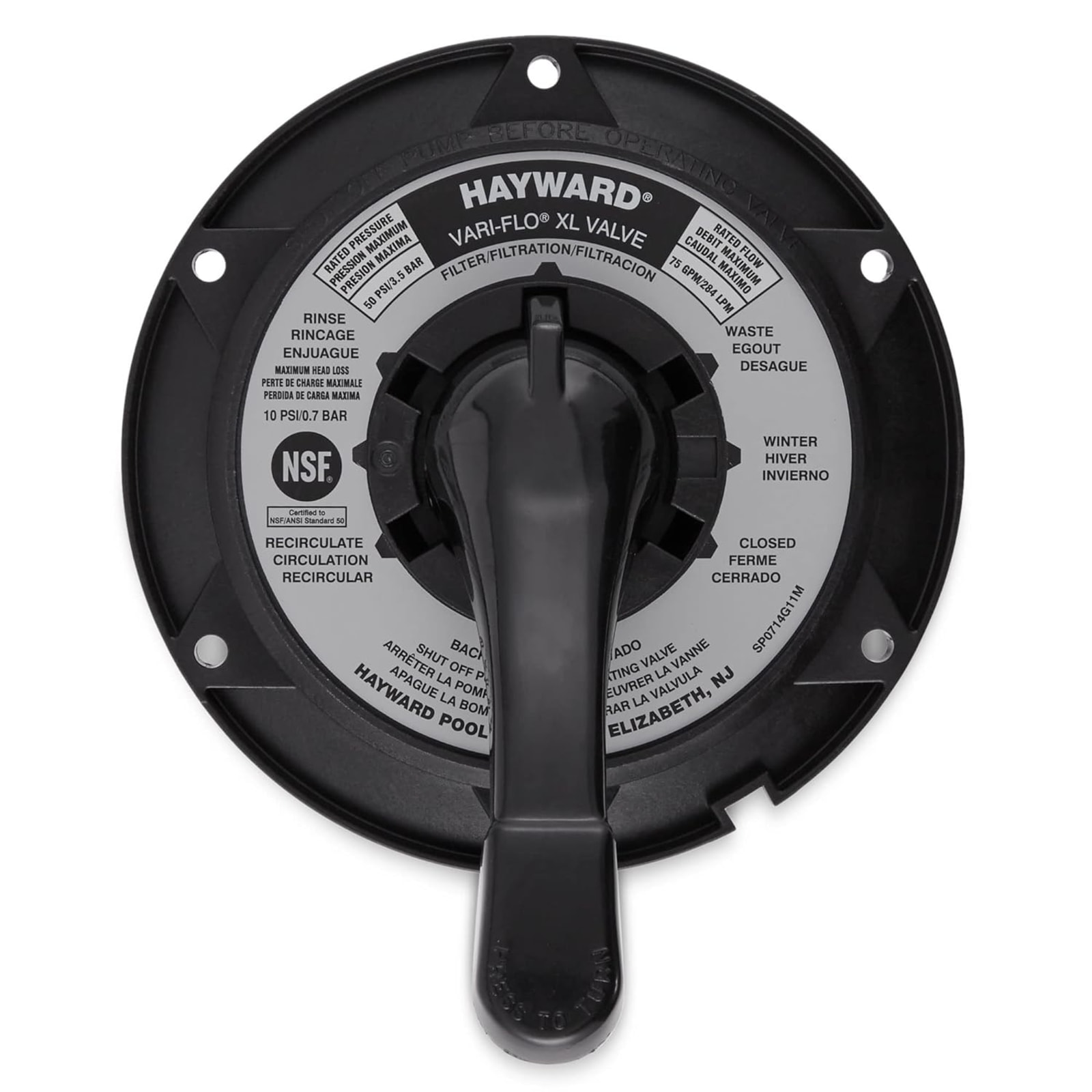 Hayward Key Cover Handle Assembly for SP0714T1 MultiPort Valve SP0714B