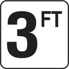 3 with FT 6x6 Stick-On, 4" Numbers, Vinyl