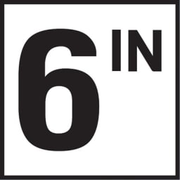 6 with IN 6x6 Tile, 4" Numbers, Smooth (Waterline), Depth Marker