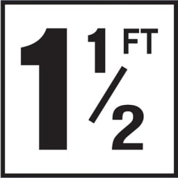 1-1/2 with FT 6x6 Tile, 4" Numbers, Non-Skid (Deck), Depth Marker