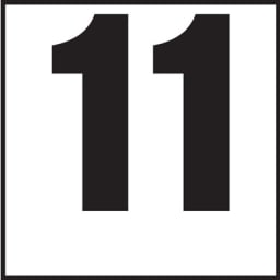 11 6x6 Tile, 4", Top Print Numbers, Smooth (Waterline), Depth Marker