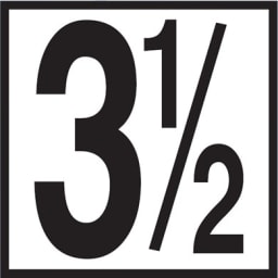 3-1/2 6x6 Tile, 5" Numbers, Smooth (Waterline), Depth Marker