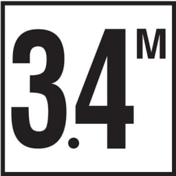 3.4 with M 6x6 Tile, 4" Numbers, Non-Skid (Deck), Depth Marker