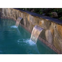 Custom Cascade Waterfall, ABS, Gray, 6" Long, 6" Lip, Back Inlet 