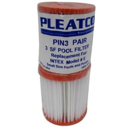 3 SQFT Filter Cartridge, Intex "E" Series, Twin Pack