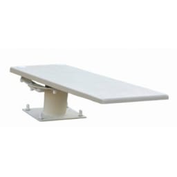 8' Cantilever Complete Diving Board & Base - Radiant White