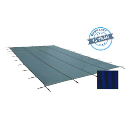 15'x30' Royal Mesh, Rectangle Safety Cover, Blue, 15 Yr. Warranty