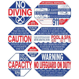 8-Way California Safety Sign