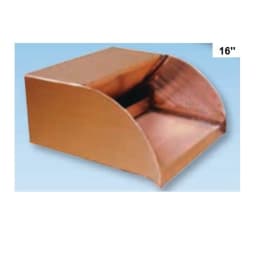 16" Radius Copper Scupper