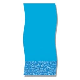 12'X18' Oval Blue Wall/Swirl Bottom Overlap Liner, 48-52" Depth (HG)