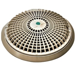 10" Universal Round Main Drain Cover with Universal Adapter Kit, Tan