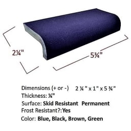 Safety Edge Tile, Non-Skid, Cobalt (Glossy Skid Resistant)
