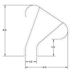 Merdian Series Hand Rail Marine Grade (Pair)