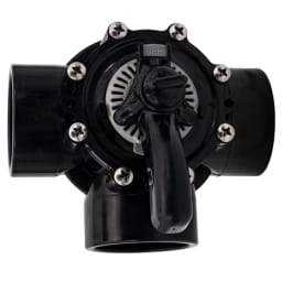 3-Way Diverter Valve, 2" S x 2.5" SPGT, Black CPVC