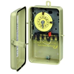 24-Hour 208-277V Mechanical Time Switch, DPST, Type 3R Metal Enclosure