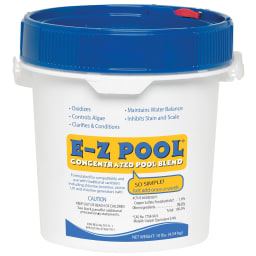 E-Z Pool Weekly All in 1 Concentrated Outdoor Swimming Pool Care Solution Blend with Copper Sulfate and Oxygen Enriching Formula, 10 lb Bucket