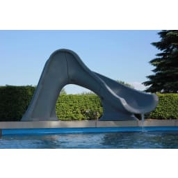 Splash Water Slide Right Turn, Gray Granite