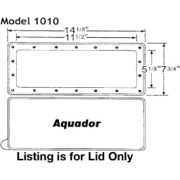 Aquador Widemouth Above Ground Pool Skimmer Cover - Replacement Lid Only