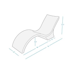 Granite Gray Signature Chaise Deep For 10-15" Water Depth