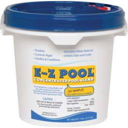 E-Z Pool Weekly All in 1 Concentrated Outdoor Swimming Pool Care Solution Blend with Copper Sulfate and Oxygen Enriching Formula, 20 lb Bucket
