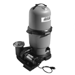 100 SqFt ClearWater II Cartridge Filter System for Above Ground Pool 1.5HP
