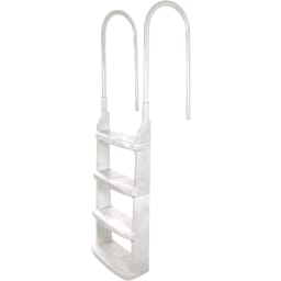 48-54" White Easy Incline In-Pool Adjustable Ladder For Above Ground Pools"
