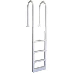 48-54" White Pro Series In-Pool Adjustable Ladder for Above Ground Pools